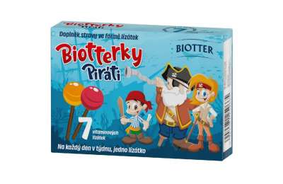 Biotterky vitamínová lízátka Piráti 7ks